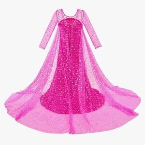 Girls magenta sequin dress (girls sz 8)